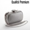 Pochette parfum argenté et strass 16 x 10 cm (1899)