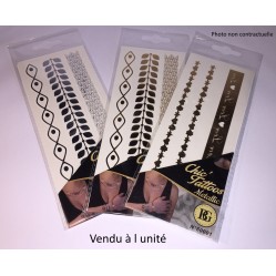 BG Plaque de 3 bracelets chic tattoos metallic éphémères + 1 bracelets plastique offert (1951)