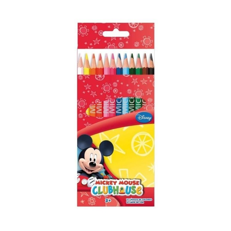 Crayons de couleurs Disney Mickey - Boite de 12 (2330)