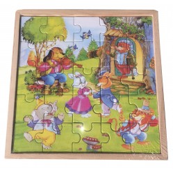 Lot de 3 Puzzles 18 cm par 18 cm  de 25 pièces en boite (2338)