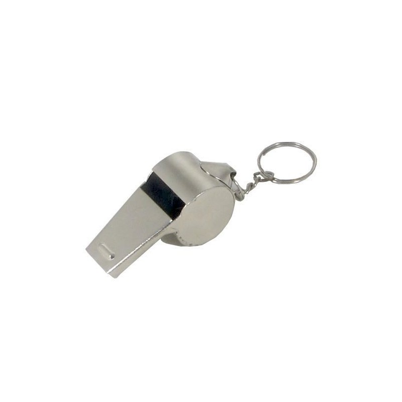 Porte clé Sifflet métal chrome de l'arbitre (2404)