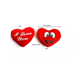 Peluche Coeur visage "I love You" 19 cm (2519)