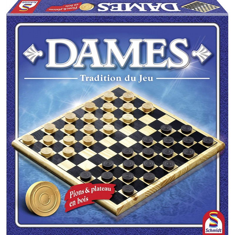 Schmidt - Jeu de Plateau - Dames Bois Tradition  (2715)