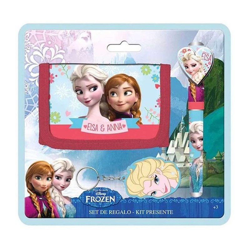 Blister portefeuille + stylo + porte-clef "Reine des neiges" (3122)